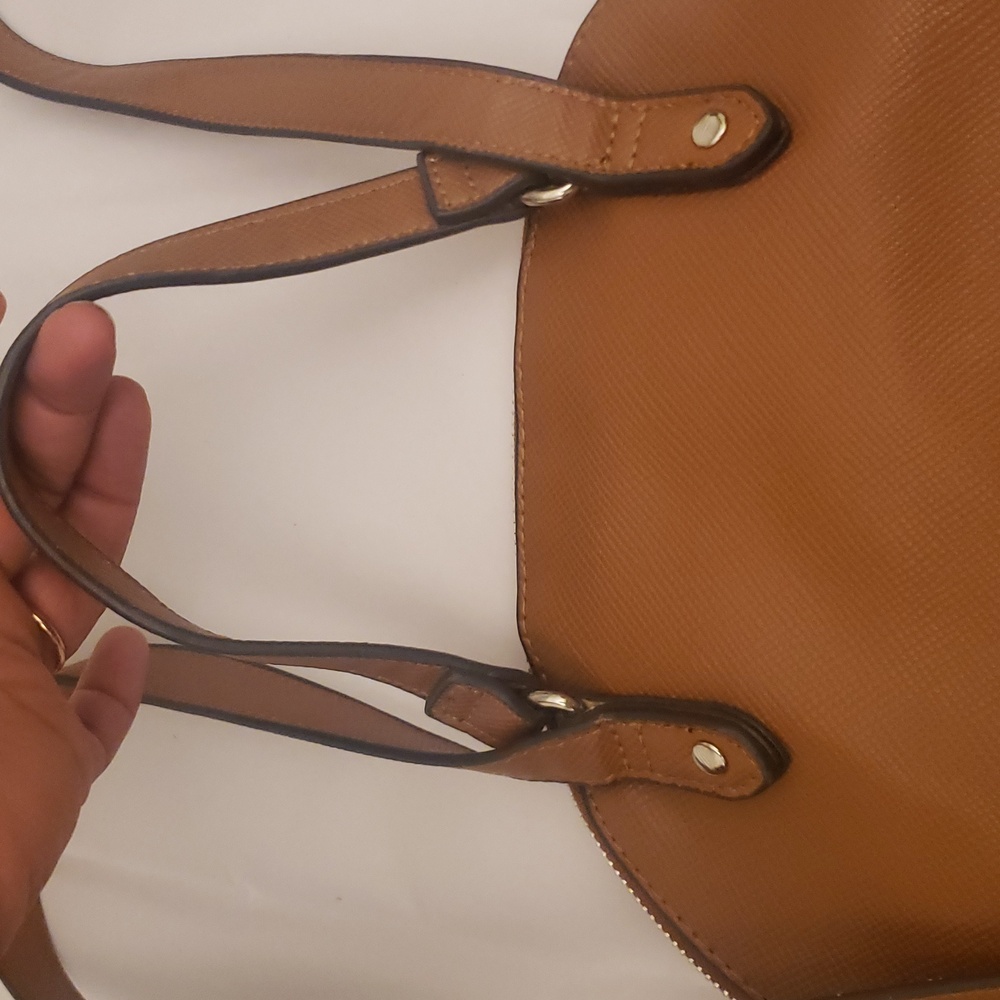 Jones New York Signature Tan Backpack Silver Hardware - Picture 4 of 14